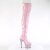 Pleaser BEJEWELED-3011-7 Bota Alta Plataforma Holo Metalizado Rosa Claro EU-35 / US-5