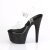 Pleaser BEJEWELED-708DM Sandalia de Tacón Plataforma Metalizado Negro Transparente EU-35 / US-5