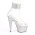 Pleaser BEJEWELED-724RS Sandalia de Tacón Plataforma Metalizado Plata Transparente EU-42 / US-12