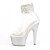 Pleaser BEJEWELED-724RS Sandalia de Tacón Plataforma Metalizado Plata Transparente EU-35 / US-5