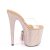 Pleaser BEJEWELED-812RS Zapato Abierto Plataforma Metalizado Transparente Oro Rosado Claro EU-37 / US-7