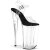 Pleaser BEYOND-008 Sandalia de Tacón Plataforma Negro Transparente EU-40 / US-10