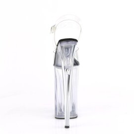 Pleaser BEYOND-008 Sandalia de Tacón Plataforma Negro Transparente EU-35 / US-5