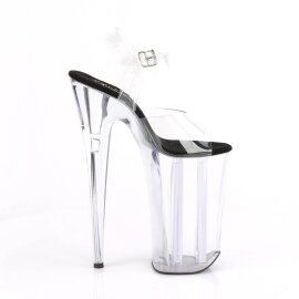 Pleaser BEYOND-008 Sandalia de Tacón Plataforma Negro Transparente EU-36 / US-6