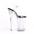 Pleaser BEYOND-008 Sandalia de Tacón Plataforma Negro Transparente EU-39 / US-9