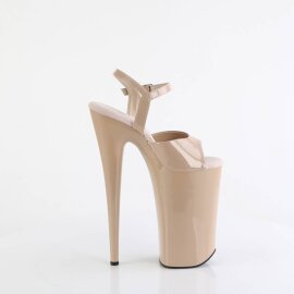 Pleaser BEYOND-009 Sandalia de Tacón Plataforma Charol Beige EU-37 / US-7