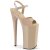 Pleaser BEYOND-009 Sandalia de Tacón Plataforma Charol Beige EU-39 / US-9