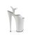 Pleaser BEYOND-009 Sandalia de Tacón Plataforma Charol Blanco EU-40 / US-10