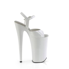 Pleaser BEYOND-009 Sandalia de Tacón Plataforma Charol Blanco EU-42 / US-12