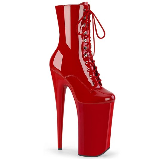 Pleaser BEYOND-1020 Botín Plataforma Charol Rojo EU-40 / US-10