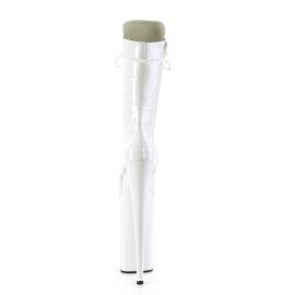 Pleaser BEYOND-1050 Botín Plataforma Charol Blanco EU-39 / US-9