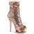 Pleaser BLONDIE-R-1008 Botín Plataforma Metalizado Oro Rosado Claro EU-36 / US-6