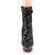 Pleaser BLONDIE-R-1009 Botín Plataforma Metalizado Negro Rojo EU-35 / US-5