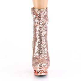 Pleaser BLONDIE-R-1009 Botín Plataforma Metalizado Oro Rosado Claro EU-35 / US-5
