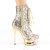 Pleaser BLONDIE-R-1020 Botín Plataforma Metalizado Dorado EU-36 / US-6