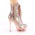 Pleaser BLONDIE-R-1020 Botín Plataforma Metalizado Oro Rosado Claro EU-36 / US-6