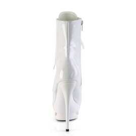 Pleaser BLONDIE-R-1020 Botín Plataforma Charol Metalizado Blanco EU-36 / US-6