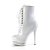 Pleaser BLONDIE-R-1020 Botín Plataforma Charol Metalizado Blanco EU-36 / US-6