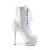 Pleaser BLONDIE-R-1020 Botín Plataforma Charol Metalizado Blanco EU-36 / US-6
