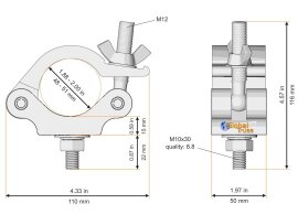 Abrazaderas de Montaje para Soportes de Truss 4 Piezas
