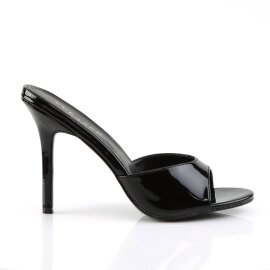 Pleaser CLASSIQUE-01 Zapato Abierto Charol Negro EU-39 / US-9