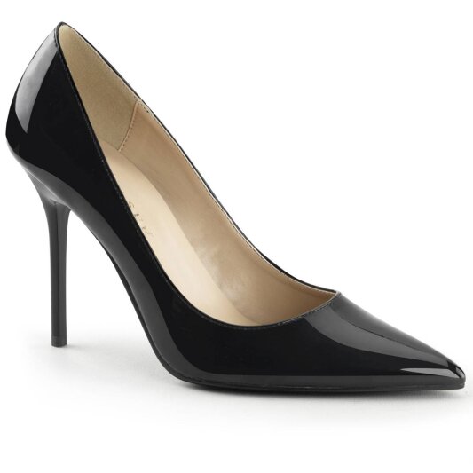 Pleaser CLASSIQUE-20 Tacones Charol Negro EU-35 / US-5