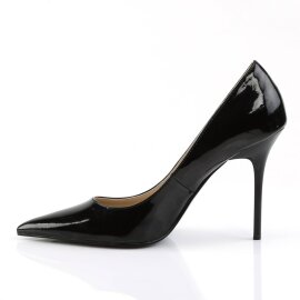 Pleaser CLASSIQUE-20 Tacones Charol Negro EU-35 / US-5
