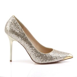 Pleaser CLASSIQUE-20 Tacones Purpurina Dorado EU-42 / US-12