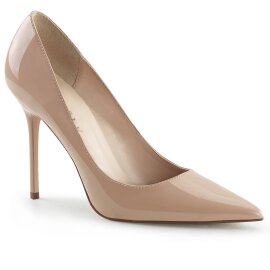 Pleaser CLASSIQUE-20 Tacones Charol Beige EU-35 / US-5