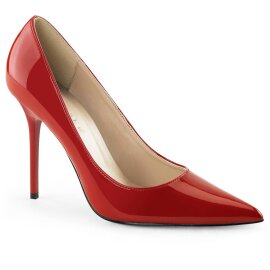 Pleaser CLASSIQUE-20 Tacones Charol Rojo EU-35 / US-5
