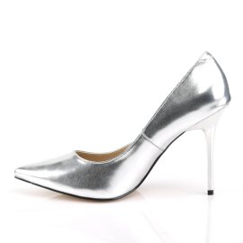 Pleaser CLASSIQUE-20 Tacones Metálico Plata EU-35 / US-5