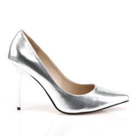 Pleaser CLASSIQUE-20 Tacones Metálico Plata EU-35 / US-5