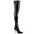 Pleaser CLASSIQUE-3000 Bota Alta Charol Negro EU-42 / US-12