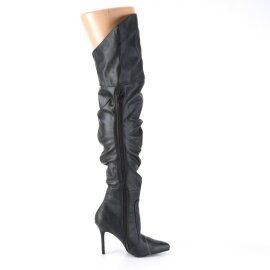 Pleaser CLASSIQUE-3011 Bota Alta Cuero Sintético Negro EU-39 / US-9