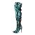 Pleaser COURTLY-3011 Bota Alta Metalizado Verde Azul EU-40 / US-10