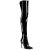 Pleaser COURTLY-3012 Bota Alta Charol Negro EU-36 / US-6