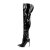 Pleaser COURTLY-3012 Bota Alta Charol Negro EU-36 / US-6