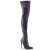 Pleaser COURTLY-3015 Bota Alta Purpurina Negro EU-38 / US-8