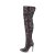 Pleaser COURTLY-3015 Bota Alta Purpurina Negro EU-39 / US-9