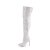 Pleaser COURTLY-3015 Bota Alta Purpurina Blanco EU-37 / US-7