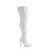 Pleaser COURTLY-3015 Bota Alta Purpurina Blanco EU-37 / US-7