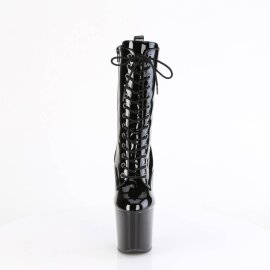 Pleaser CRAZE-1040 Botín Plataforma Charol Negro EU-43 / US-13
