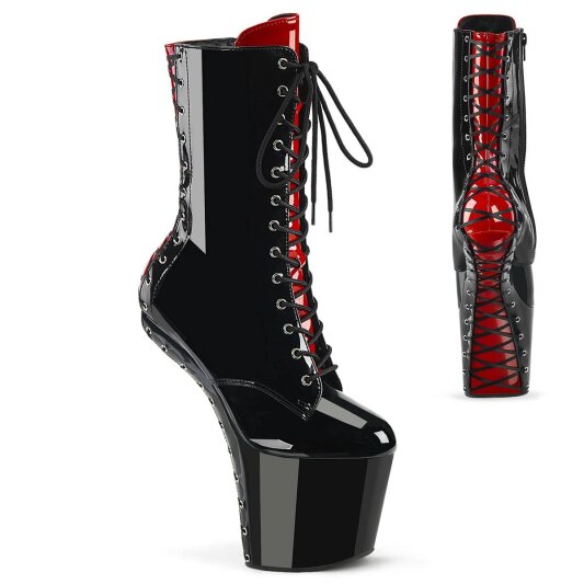 Pleaser CRAZE-1040FH Botín Plataforma Charol Negro EU-40 / US-10