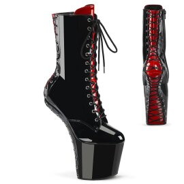 Pleaser CRAZE-1040FH Botín Plataforma Charol Negro EU-40 / US-10