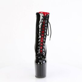 Pleaser CRAZE-1040FH Botín Plataforma Charol Negro EU-40 / US-10