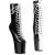 Pleaser CRAZE-1040TT Botín Plataforma Charol Negro Blanco EU-41 / US-11