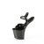 Pleaser CRAZE-809 Sandalia de Tacón Plataforma Charol Negro EU-38 / US-8