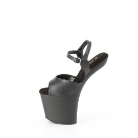 Pleaser CRAZE-809 Sandalia de Tacón Plataforma Cuero Sintético Negro EU-36 / US-6