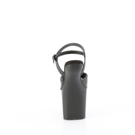 Pleaser CRAZE-809 Sandalia de Tacón Plataforma Cuero Sintético Negro EU-38 / US-8