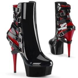 Pleaser DELIGHT-1012 Botín Plataforma Charol Negro...